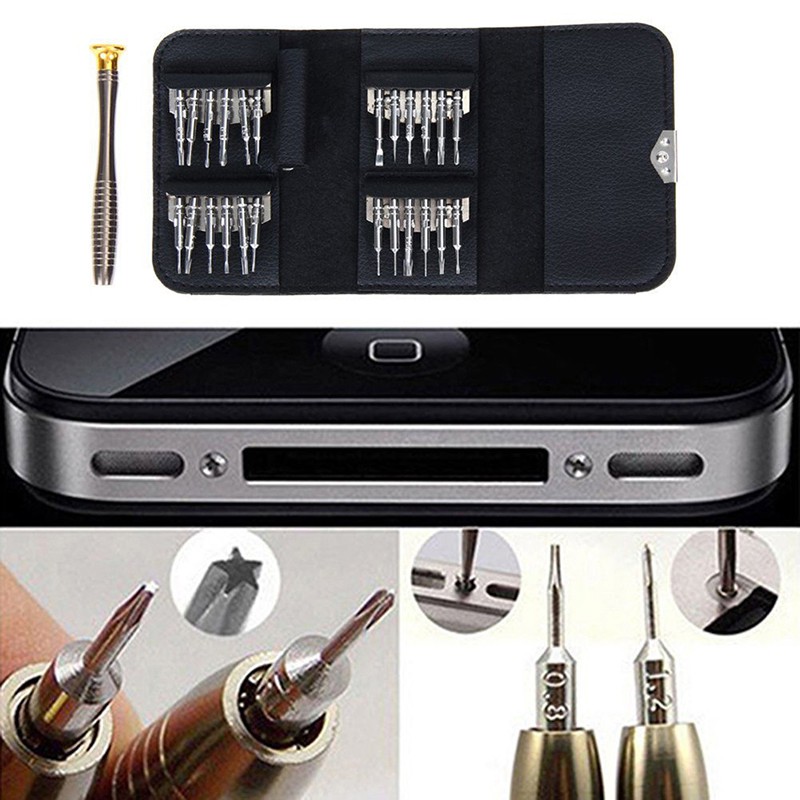 Fantastictrip 1 Set 25 in 1 Precision Screwdriver Wallet Kit Tool For Macbook Air Smart phones