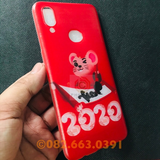 Ốp Lưng hình tết chú chuột 2020 (canh tí) Samsung A10S A20s A30s A50s Dẻo Đỏ siêu đẹp