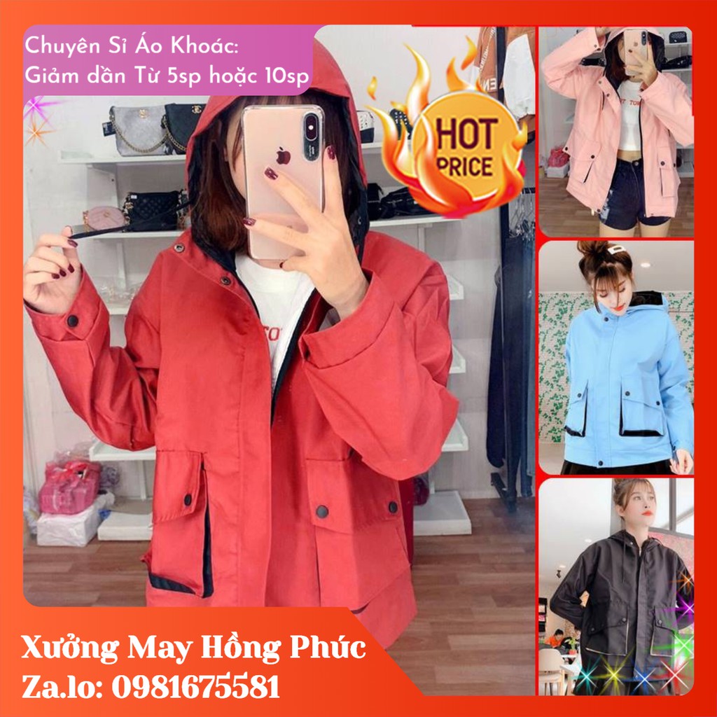 (Kho Sỉ) ÁO KHOÁC KAKI Túi Hộp Nắp Xéo - M100