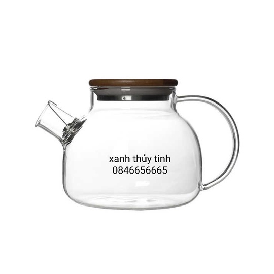 Ấm thủy tinh nắp gỗ 1000ml