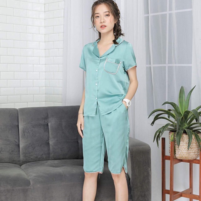 Combo 2 bộ pizama Lụa Hàn