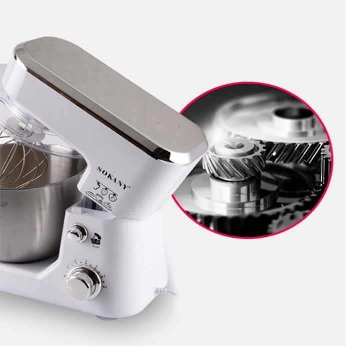 Máy nhào bột SOKANY 4L -  - Nhào bột, đánh trứng, quết giò chả..