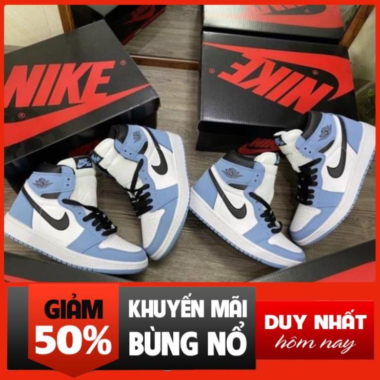 Giày Thể Thao Jordan Xanh Móc Đen, Giày JD1 Cổ Cao Cao Nam Nữ Hot 2021 Xịn
