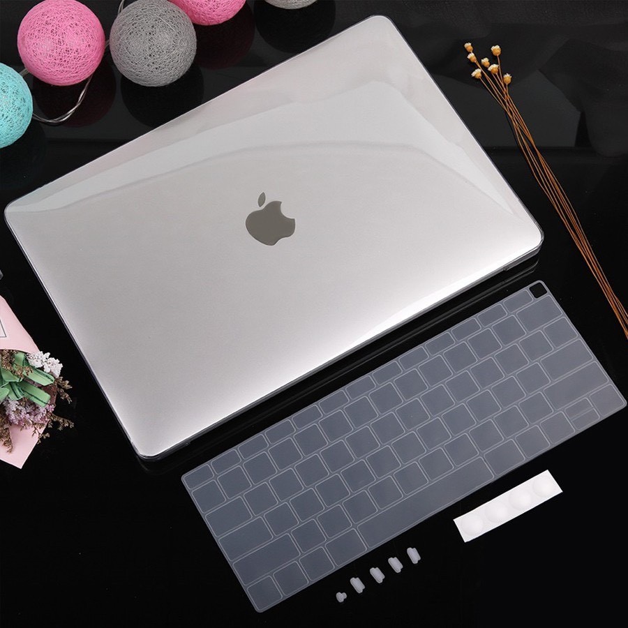 (Combo 6 in1) Case - Ốp Macbook Kèm Phủ Quốc Tế (Tặng Nút Chống Bụi+Xoắn Chống Gãy Sạc+Khăn Lau Màn Hình)