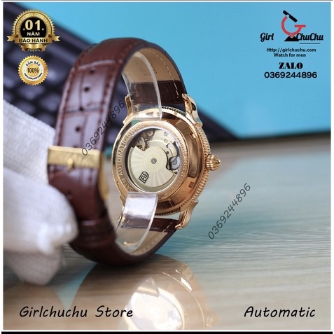 Đồng hồ cơ nam dây da máy cơ tự động không dùng pin cao cấp | BigBuy360 - bigbuy360.vn