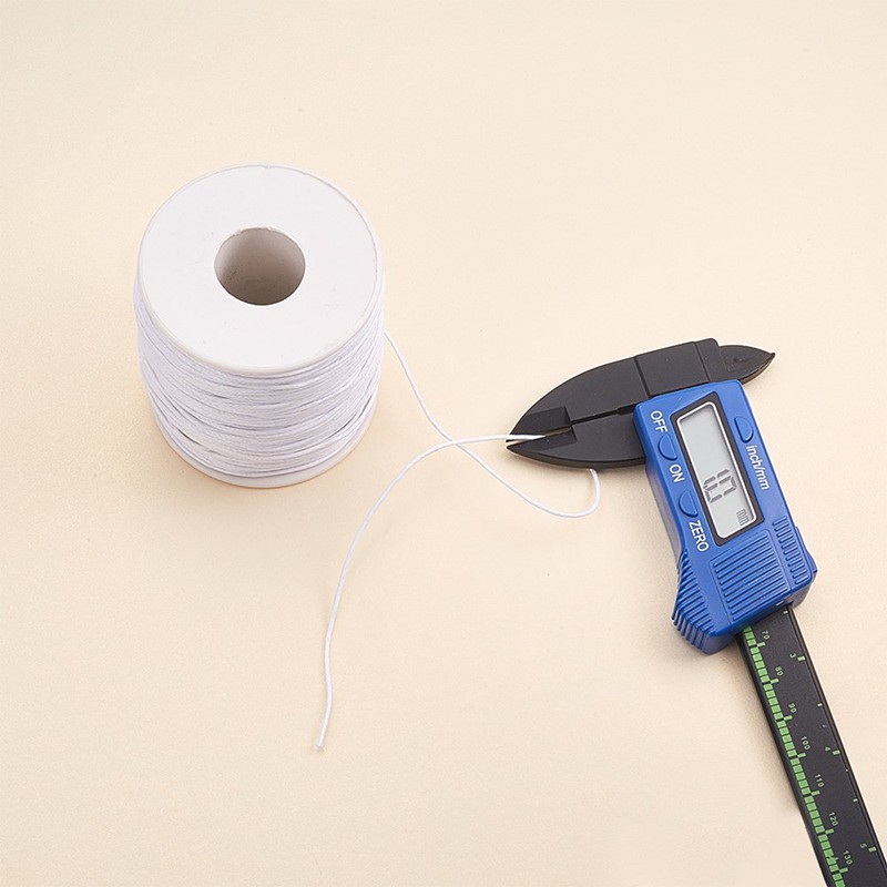 Cuộn chỉ cotton phủ sáp kích cỡ 1mm 100yards/cuộn