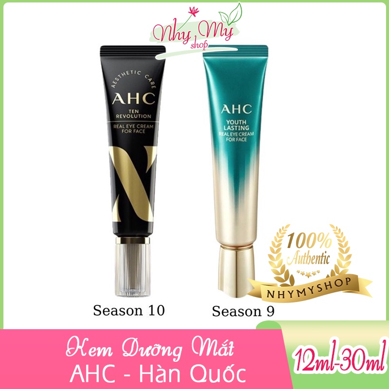 KEM DƯỠNG MẮT AHC YOUTH LASTING REAL EYE CREAM FOR FACE 12ml-30ml Mẫu mới 2021-2022