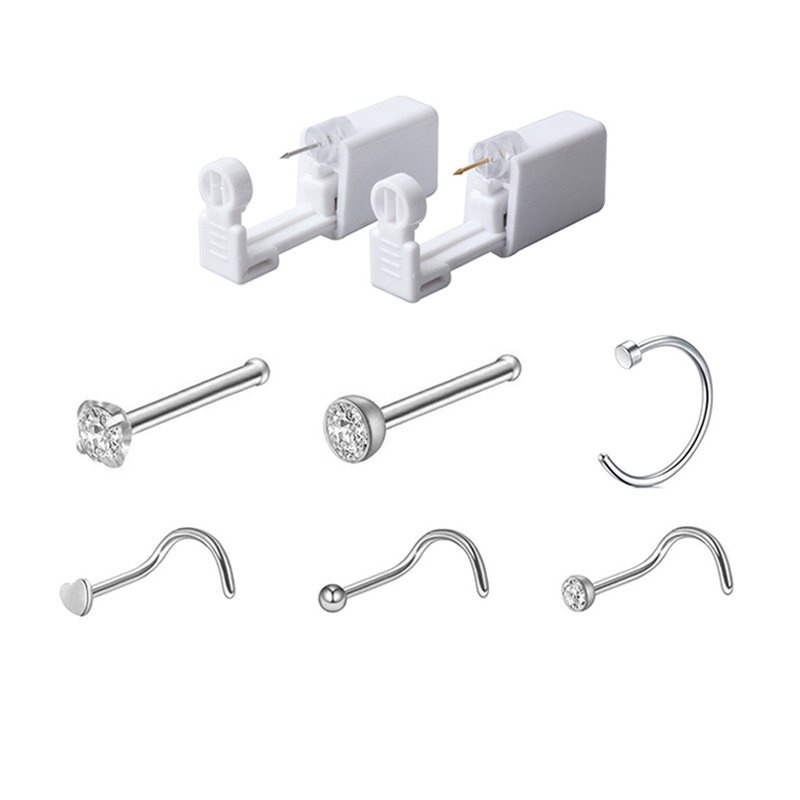 Khuyên Mũi Bằng Thép Không Gỉ Đính Kim Cương Giả Phong Cách Mới