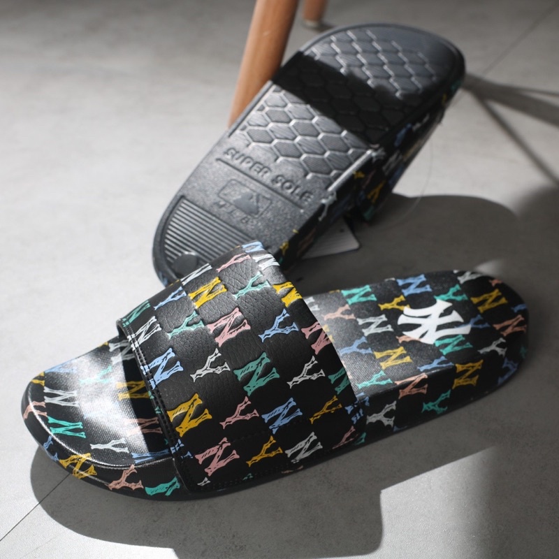 Dép MLB quai ngang mono 3 màu nam nữ