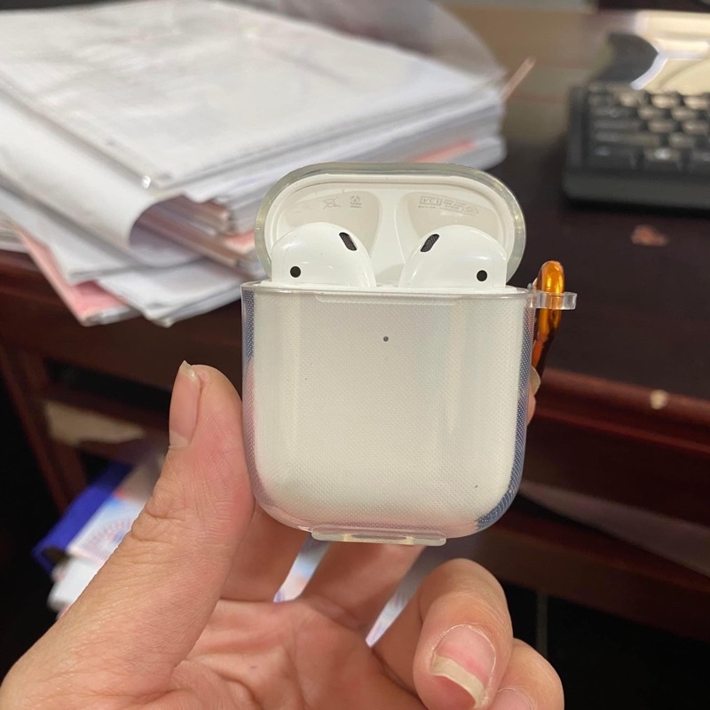 Ốp dẻo trong suốt cho pro2/ airpod 3, airpod 1/2/3, airpod Pro kèm hook