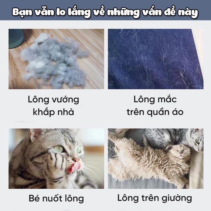 Lược chải lông cho chó mèo cao cấp có nút bấm lấy lông tiện lợi