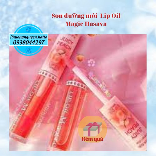 Son Dưỡng Môi Có Màu Trái Đào Lip Oil Magic Hasaya Girl