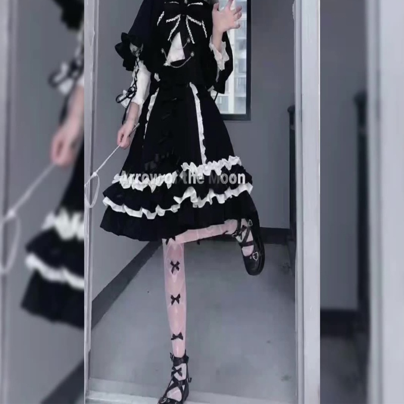 Xixi Vớ Dài Qua Gối Đính Nơ Phong Cách Lolita 3D