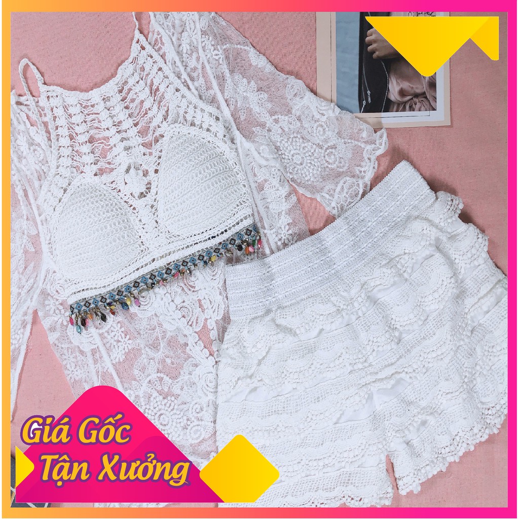 Bikini set len móc đi biển siêu đẹp