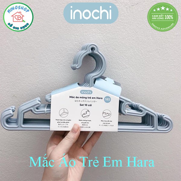 [Sét 5] Móc Áo Trẻ Em Bền Đẹp, Móc Quần Áo Nhựa Hara 188 Inochi Chính Hãng