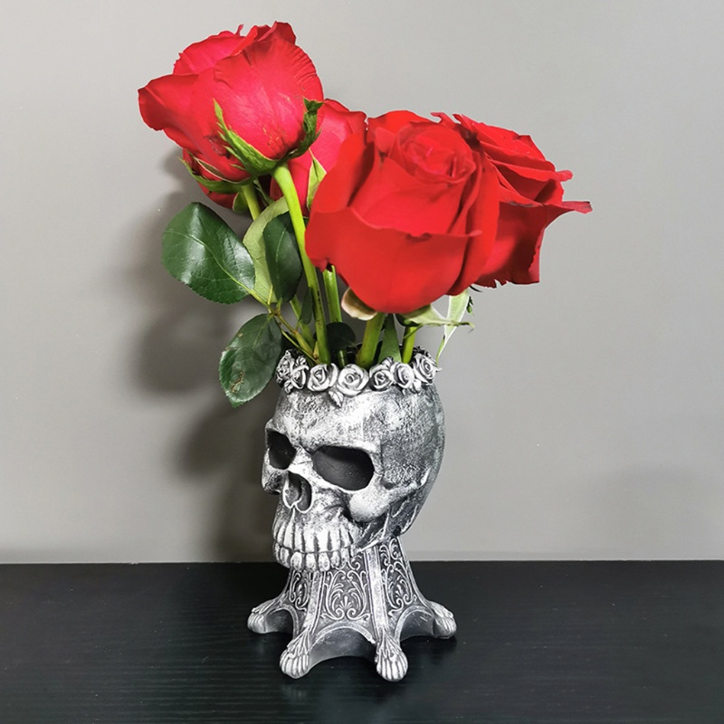 Giá Đỡ Bút Bằng Hợp Kim Hình Đầu Lâu Độc Đáo Trang Trí Nhà Cửa / Văn