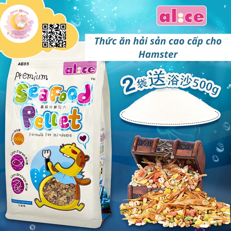 Thức ăn hải sản cao cấp Seafood Pellet (Alice) - 600gr