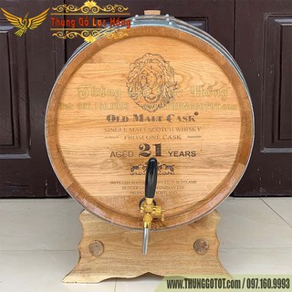 THÙNG GỖ SỒI NGÂM Ủ RƯỢU 100 LÍT