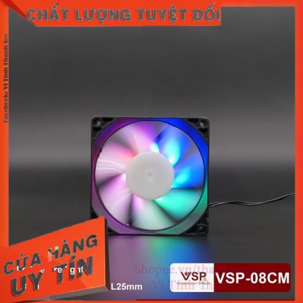 [Mã TH10KD20  hoàn đến10K xu] Fan Case V-08CM LED (8cm) - Vi Tính Thanh Sơn