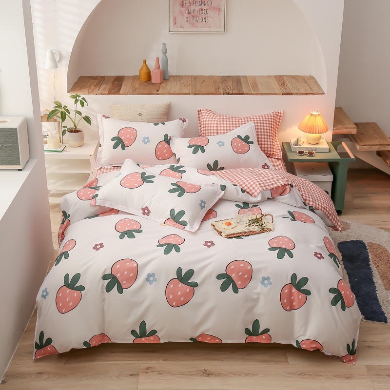 Set chăn ga gối poly cotton: marble hồng | BigBuy360 - bigbuy360.vn