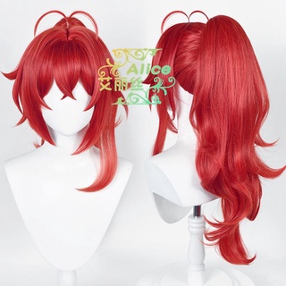 TÓC GIẢ - Wig Diluc Genshin Impact