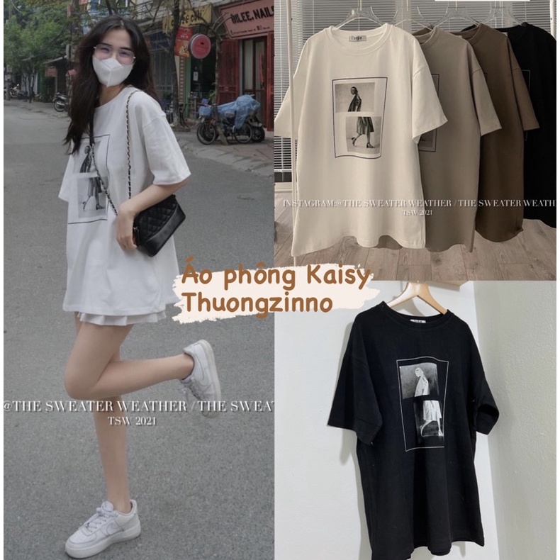 [Ảnh thật/Video]Áo phông in hình Kaisan chất đẹp Hàn Quốc