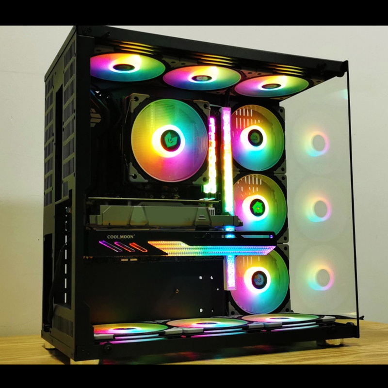 Quạt Tản Nhiệt ARGB 120mm Nhiều Màu Sắc Tùy Chỉnh Tiện Dụng Cho Máy Tính Để Bàn