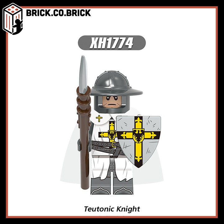 Lính Trung Cổ Đền La Mã Cung Hiệp Sĩ Bàn Tròn Đấu Sĩ Đồ Chơi Lắp Ráp Minifig X0320