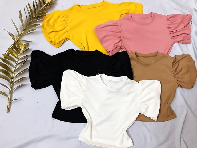 Áo croptop tay phồng