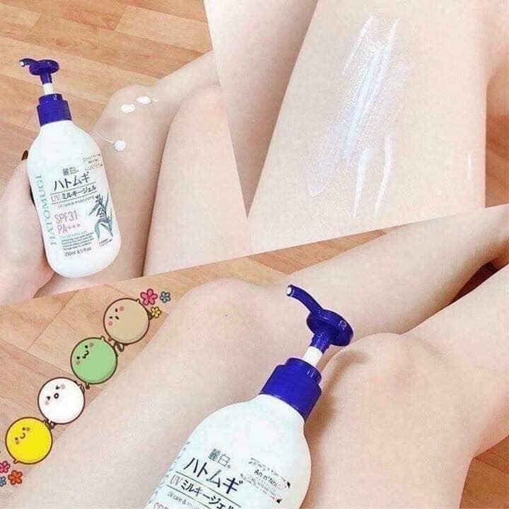 [Chuẩn Nhật] Kem Dưỡng Da Body  Hatomugi 💖💖 Sữa dưỡng thể trắng da chống nắng Hatomugi SPF31 PA+++