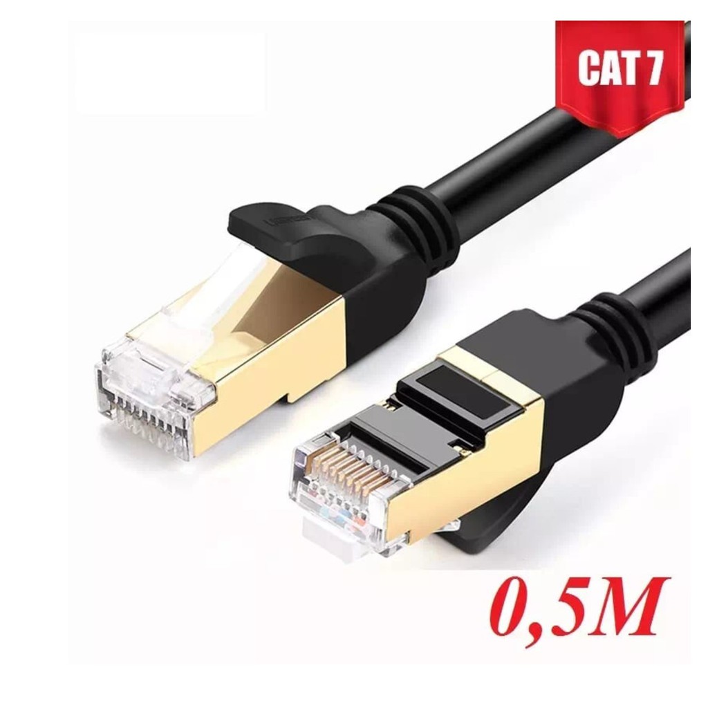 Cáp mạng STP CAT 7 Hp màu đen dây tròn