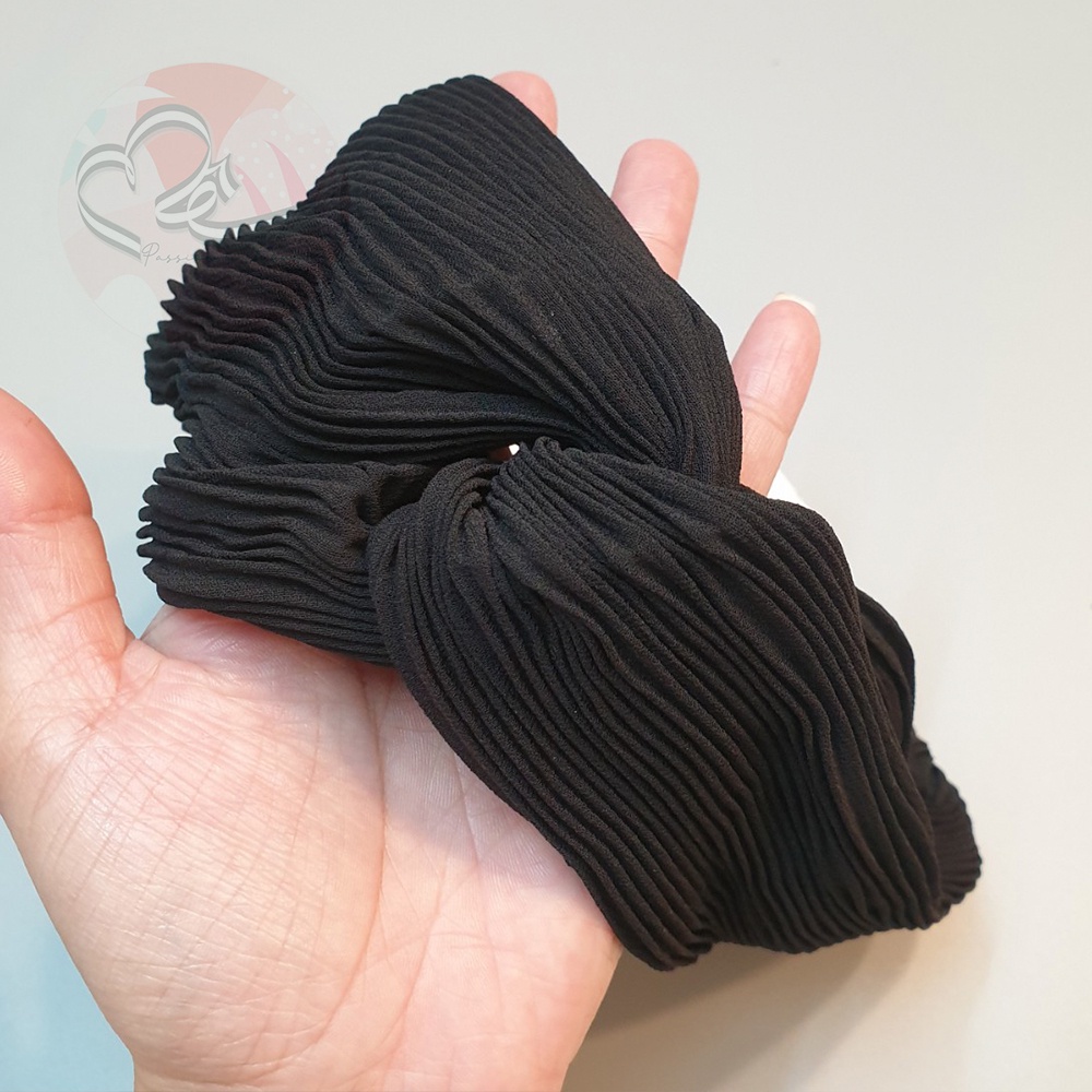Băng đô cài tóc vải xếp ly Turban xuất khẩu Mỹ