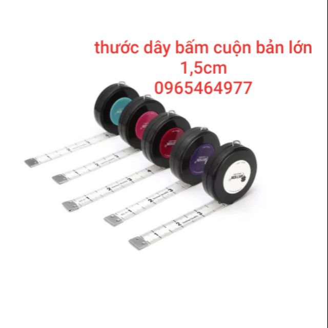 Thước dây bấm cuộn bản lớn 1,5cm có móc khóa hiệu AKTION