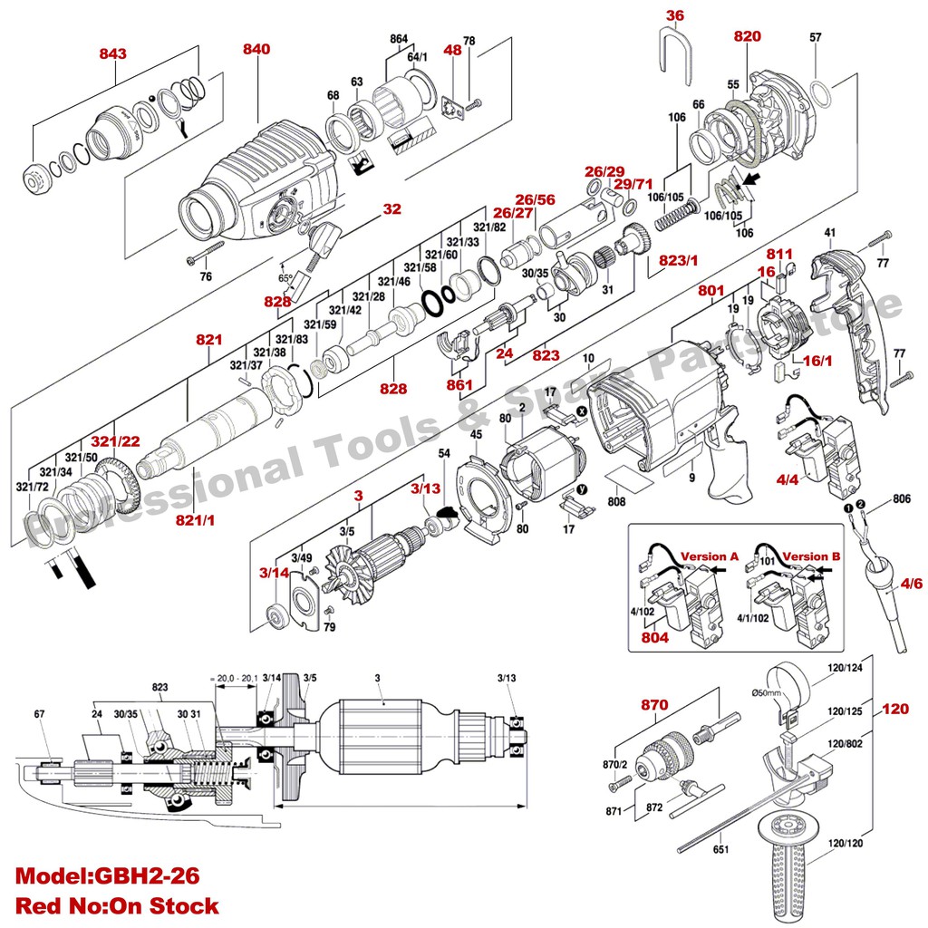 Giá Đỡ Máy Khoan Bosch Gbh2-26 Gbh 2-26