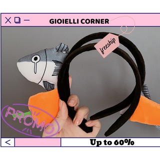 Băng đô cài tóc hình cá mập / cà rốt / cà rốt ngộ nghĩnh phong cách hàn quốc cho nữ