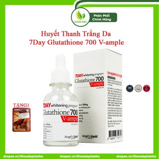[ CHÍNH HÃNG ] Huyết Thanh Trắng Da 7Day Glutathione 700 V-ample - 30ml