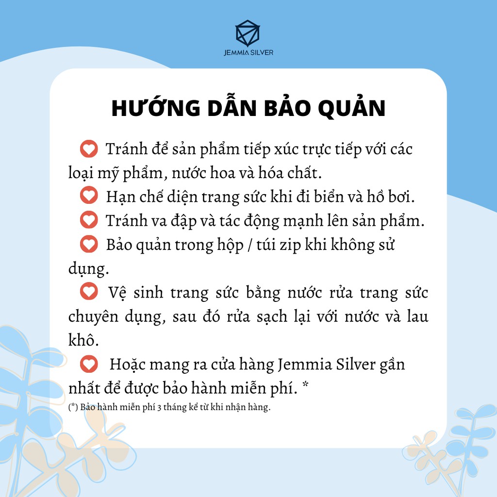 [Mã FABRR5501 giảm 100% đơn 0Đ] Dây chuyền bạc nữ Jemmia cung Song Ngư - JM2087