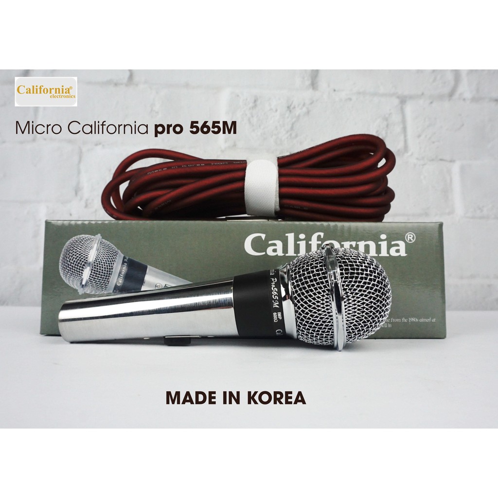 Micro có dây California PRO 565M hát karaoke, dùng trong các buổi họp, hội trường quy mô lớn