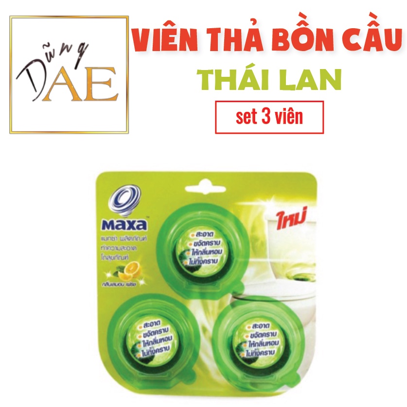Viên Thả Bồn Cầu Thái Lan MAXA Toilet Bowl Cleaner Ocean Breeze Scent - 50G x 3 viên