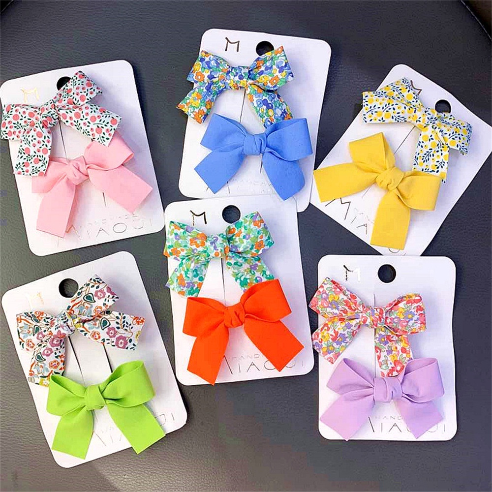 Set 2 Kẹp Tóc Nơ Xinh Xắn Dành Cho Nữ