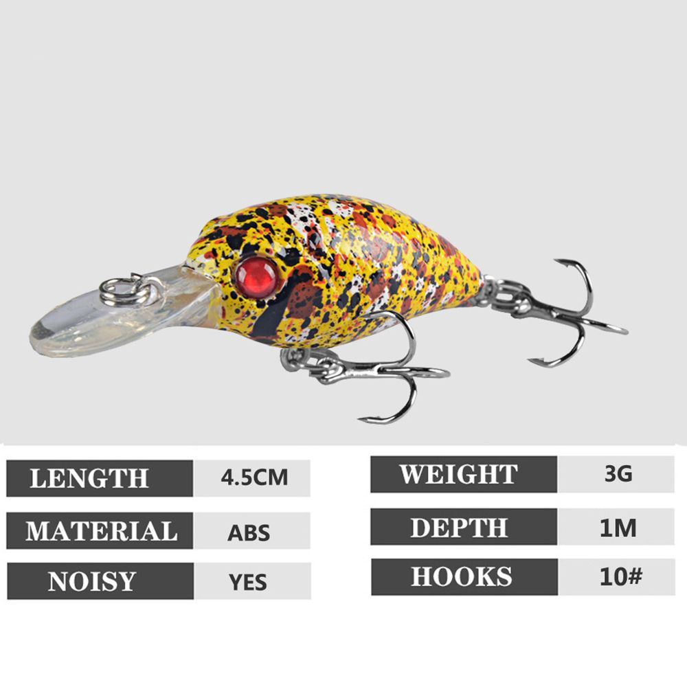 1 Mồi Câu Cá Giả Bằng Nhựa Cứng 4.5cm 3g