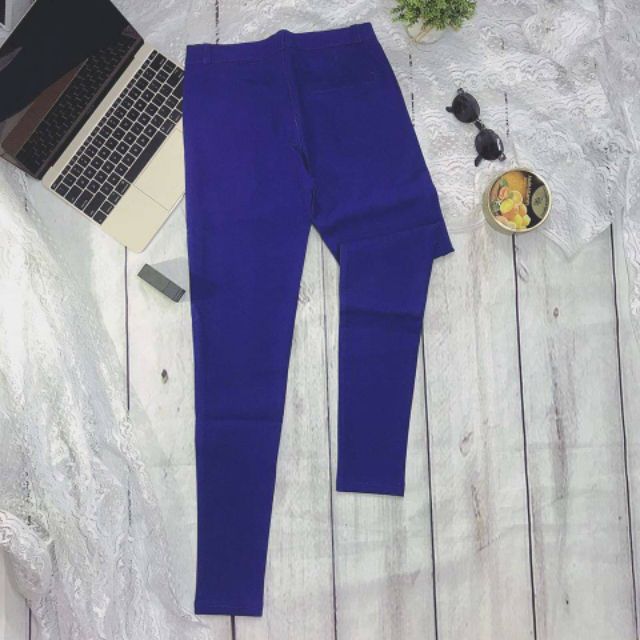 Quần legging dáng dài cạp cao chất cotton lạnh nhiều màu