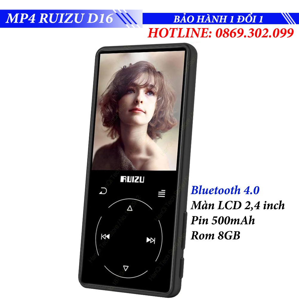 [Mã ELHACE giảm 4% đơn 300K] Máy Nghe Nhạc Bluetooth 4.1 Ruizu D16 - Lossless Mp3