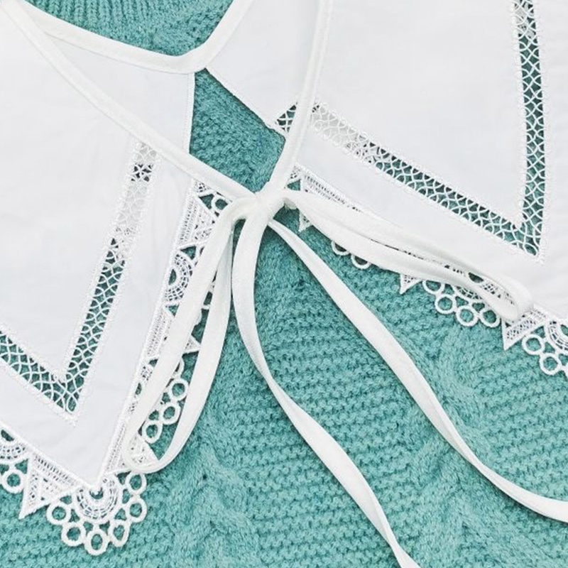 Cổ Áo Sơ Mi Ren Rỗng Họa Tiết Hoa Có Thể Tháo Rời Thời Trang Cho Nữ