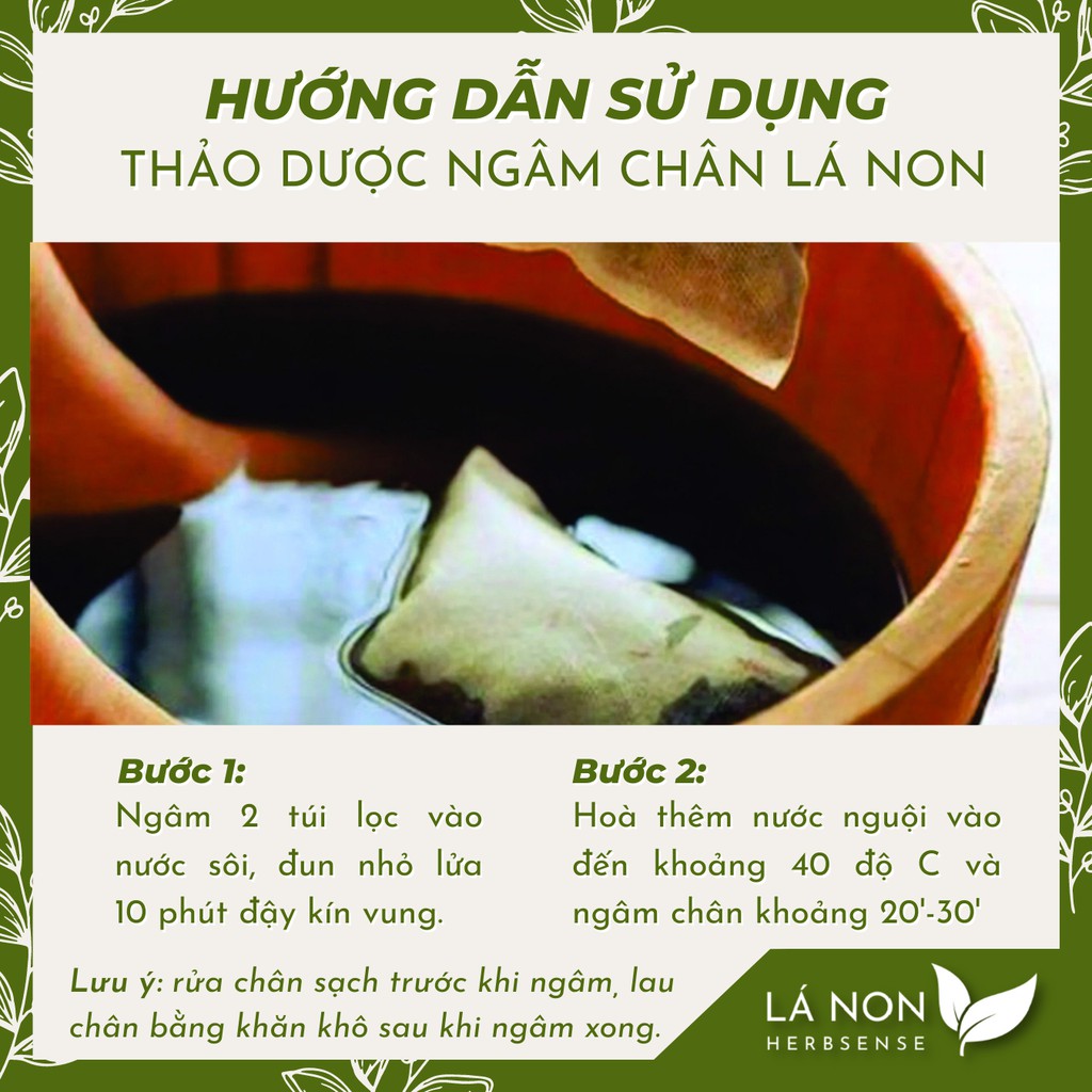 Lá Ngâm Chân Thảo Dược Giảm Căng Thẳng, Đau Nhức Mỏi Xương Khớp, Cải Thiện Mất Ngủ, Lưu Thông Khí Huyết, Giảm Hôi Chân