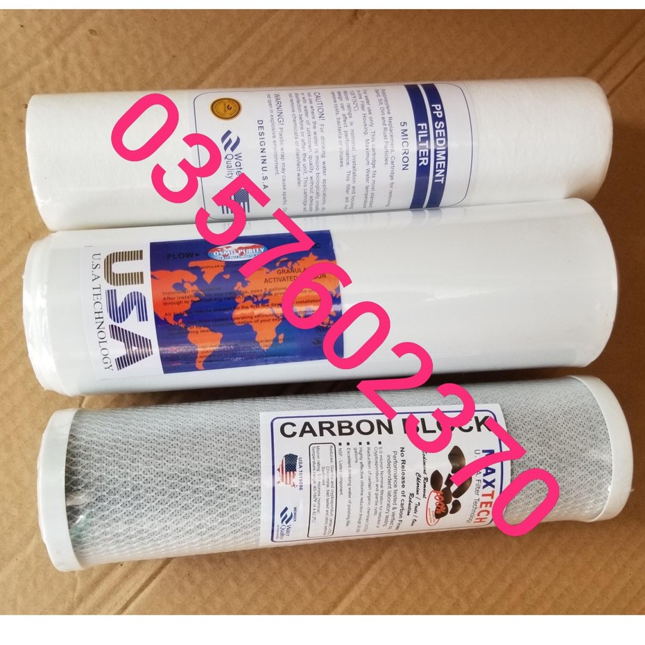 [FREESHIP 99K]_BỘ 3 LÕI LỌC NƯỚC SỐ 1 2 3 LY 10 INCH dùng cho các loại máy lọc nước | BigBuy360 - bigbuy360.vn