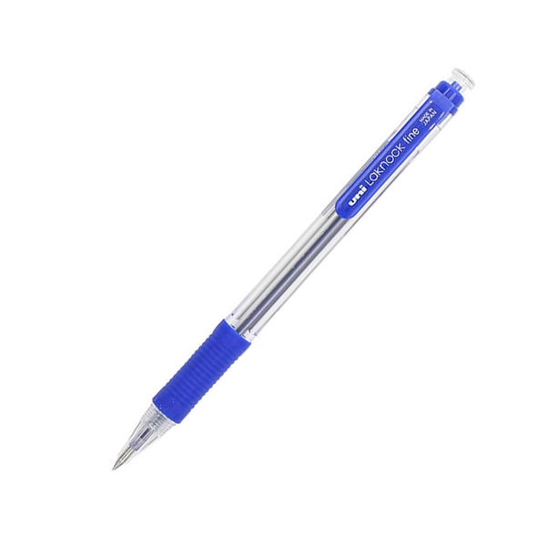 Bút Bi Bấm Uni Laknock Grip SN-101 - Mực Xanh