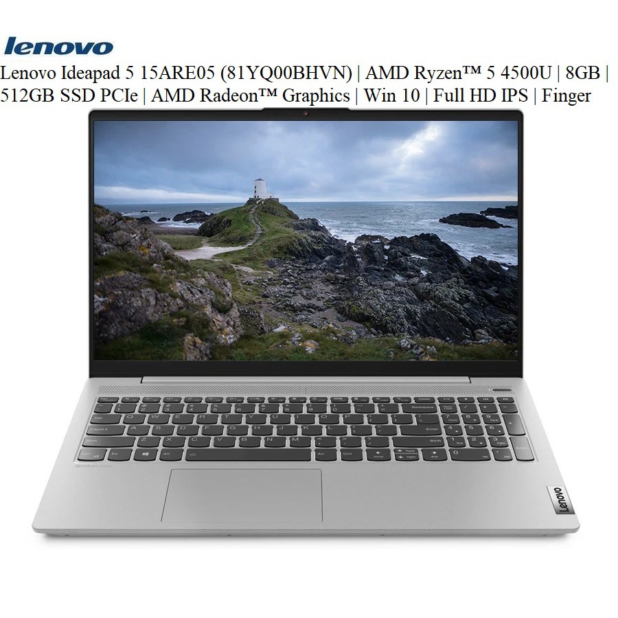 LapTop Lenovo Ideapad Slim 5 15ARE05 81YQ00BHVN | Ryzen 5 4500U | 8GB | 512GB SSD PCIe | Win 10 | 15.6" FHD IPS