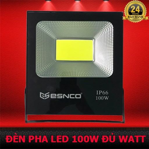 Đèn pha led 100W chuyên công trình ngoài trời chống nước IP66, vỏ nhôm đúc tản nhiệt tốt