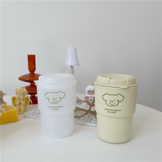 Cốc take away hình cún xanh lá cây